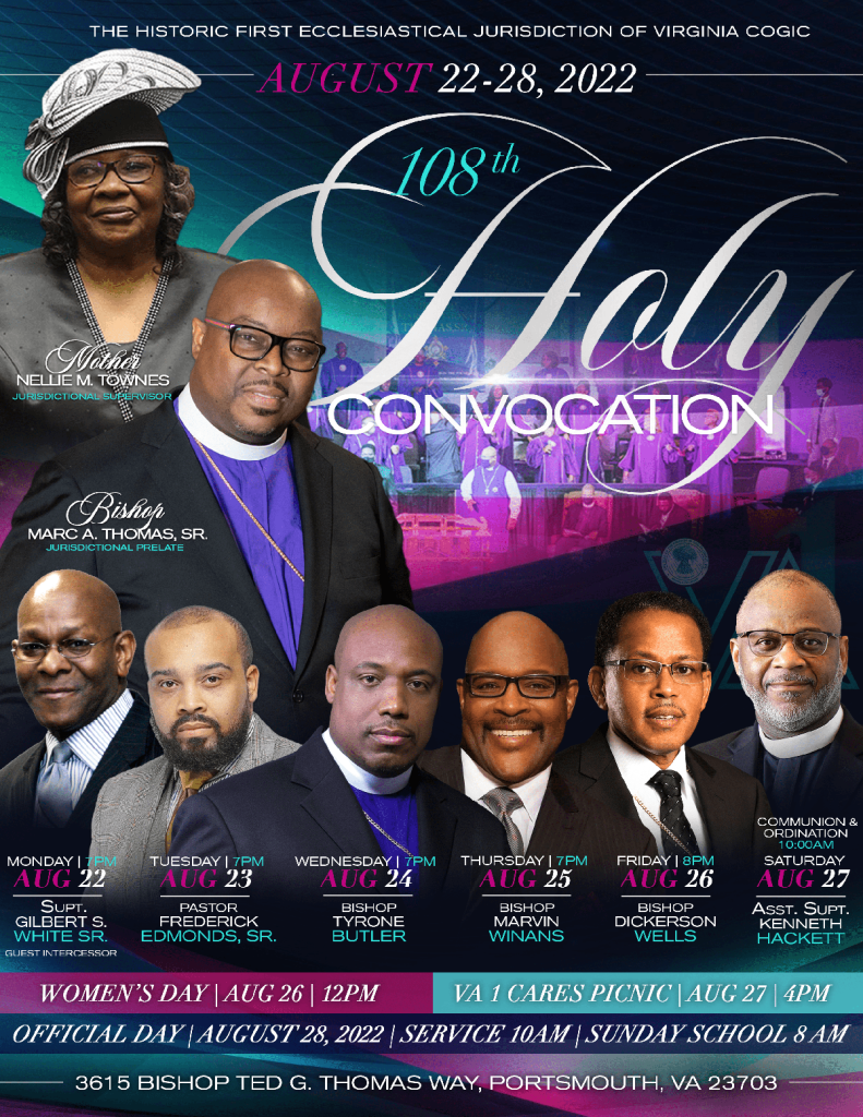 108th Holy Convocation – Historic First Jurisdiction of Virginia